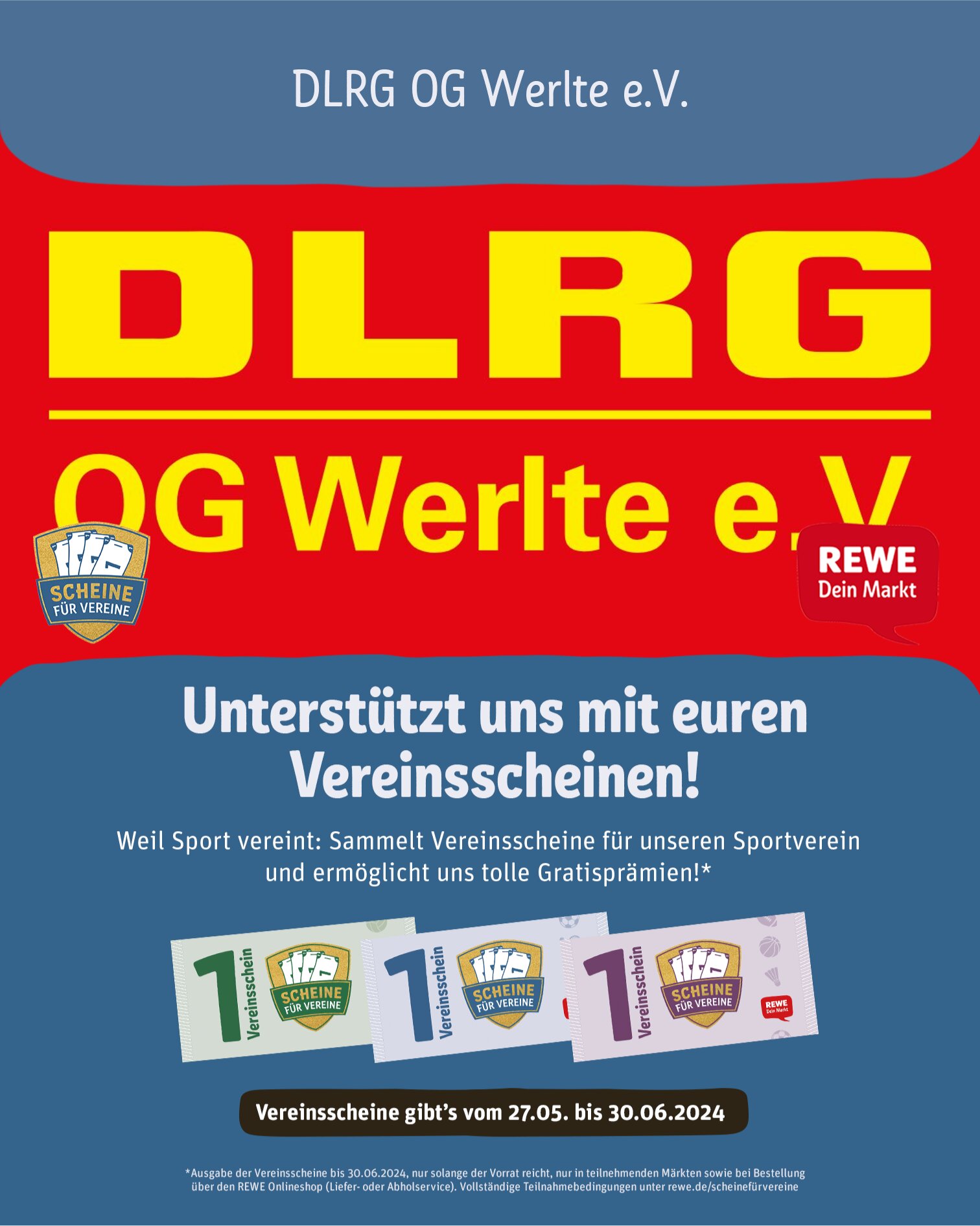 Informationen zur REWE Scheine für Vereine Aktion